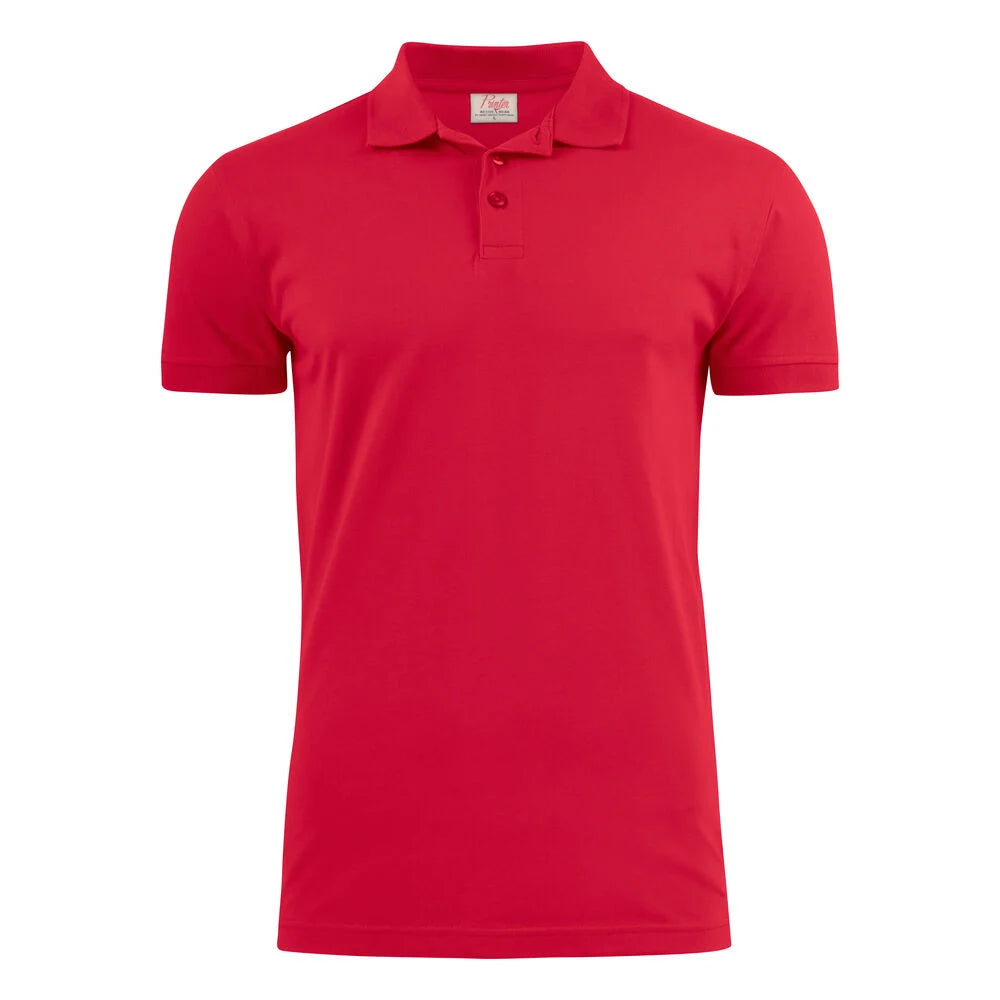 Printer Surf Stretch Polo Pique Heren Rood