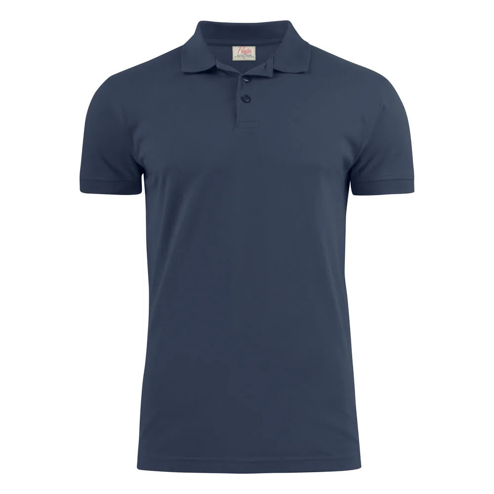Printer Surf Stretch Polo Pique Heren Marine