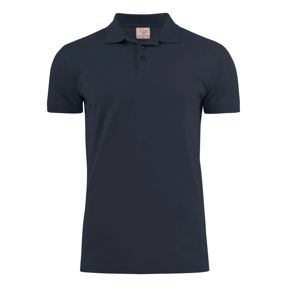 Printer Surf Stretch Polo Pique Heren Donker Marine