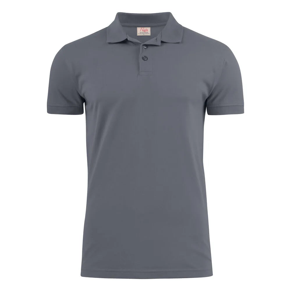 Printer Surf Stretch Polo Pique Heren Staalgrijs