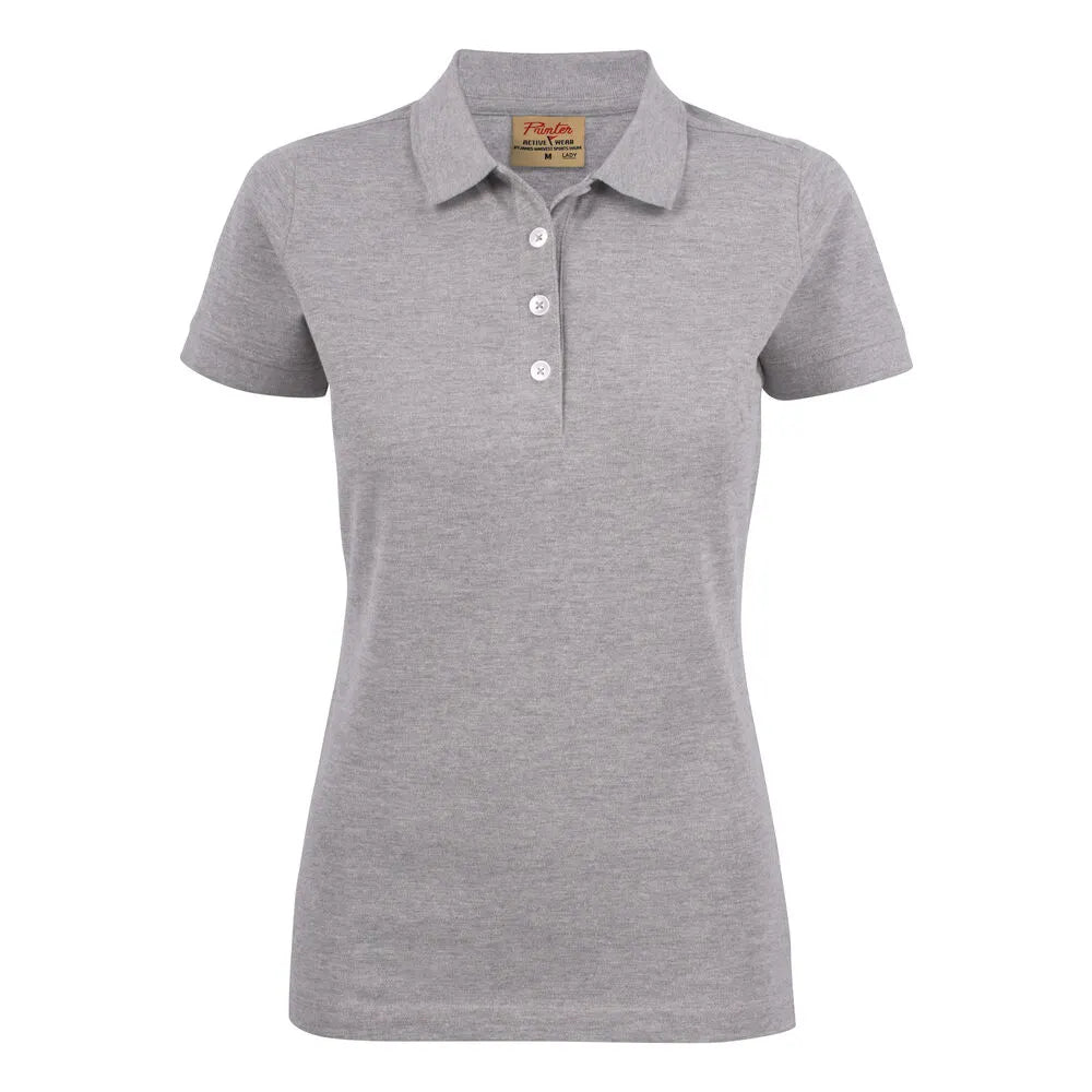 Printer Surf Stretch Polo Pique Dames Grijs Mêlée