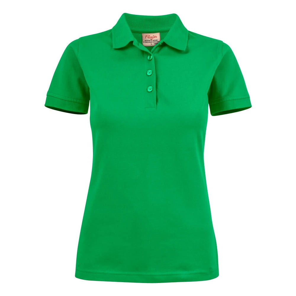Printer Surf Stretch Polo Pique Dames Frisgroen