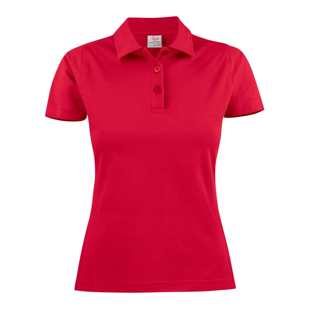 Printer Surf Light Polo Pique Dames Rood
