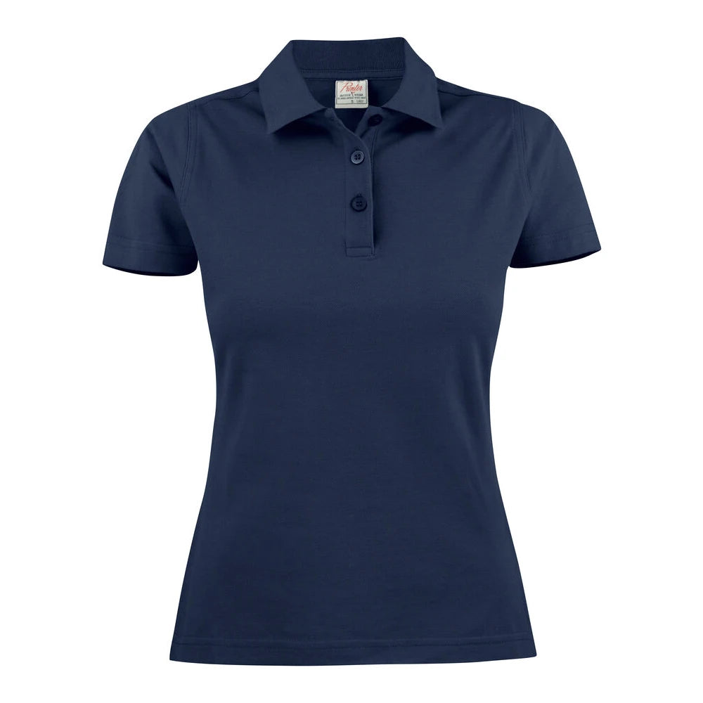 Printer Surf Light Polo Pique Dames Donker Marine