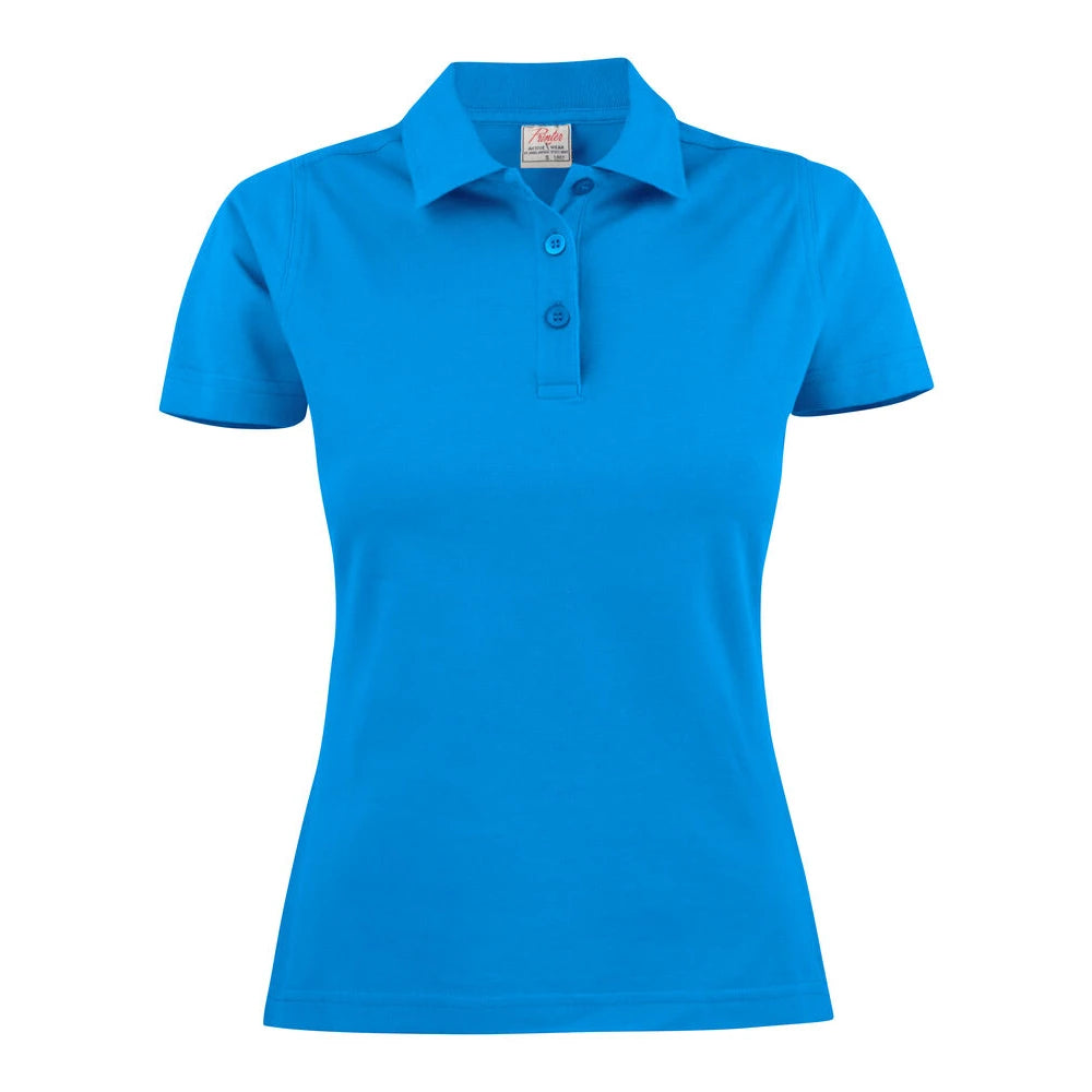 Printer Surf Light Polo Pique Dames Oceaan Blauw