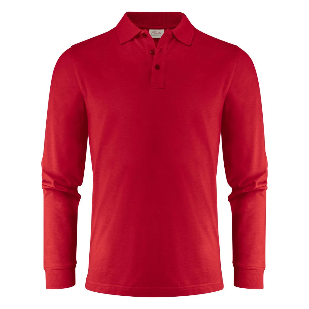 Printer Surf Pro LS Polo Pique Heren Rood