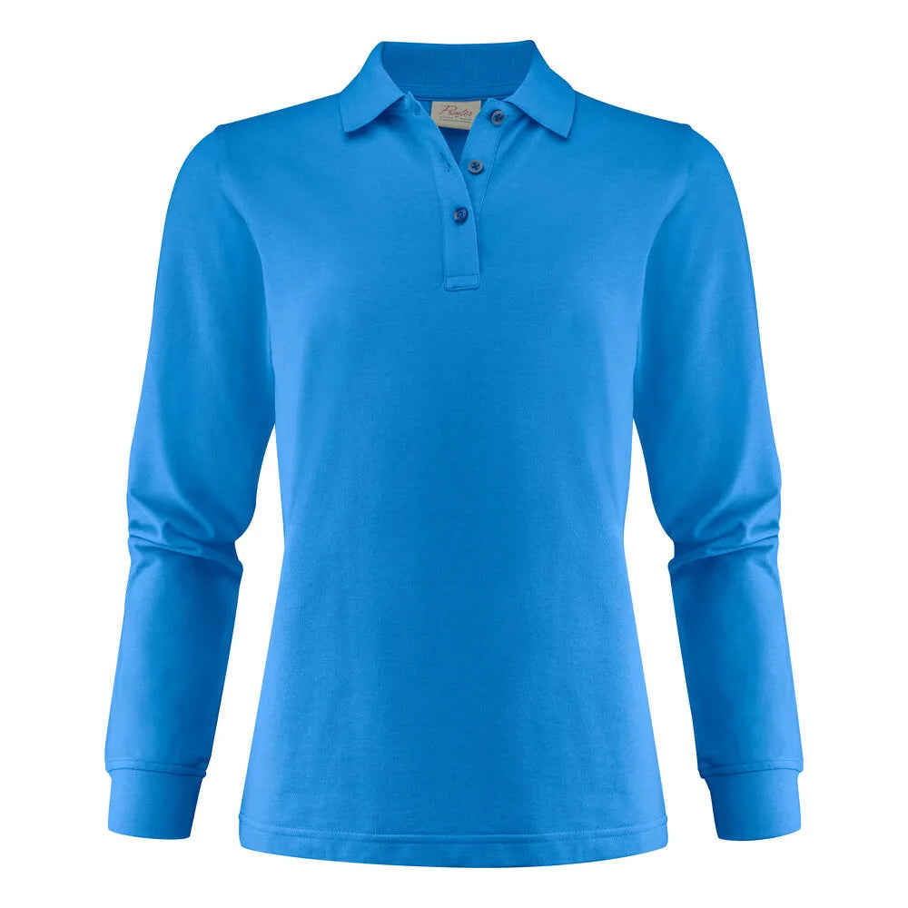 Printer Surf Pro LS Polo Pique Dames Oceaan Blauw