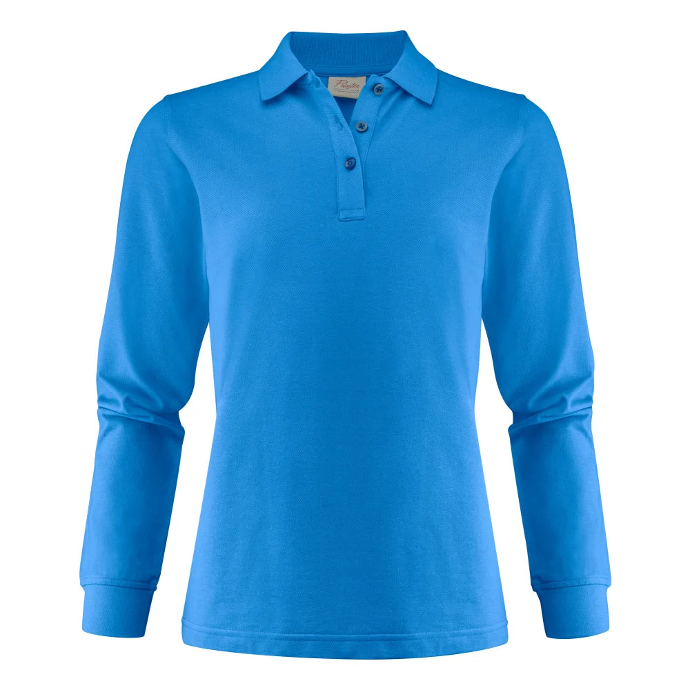 Printer Surf Pro LS Polo Pique Dames Oceaan Blauw