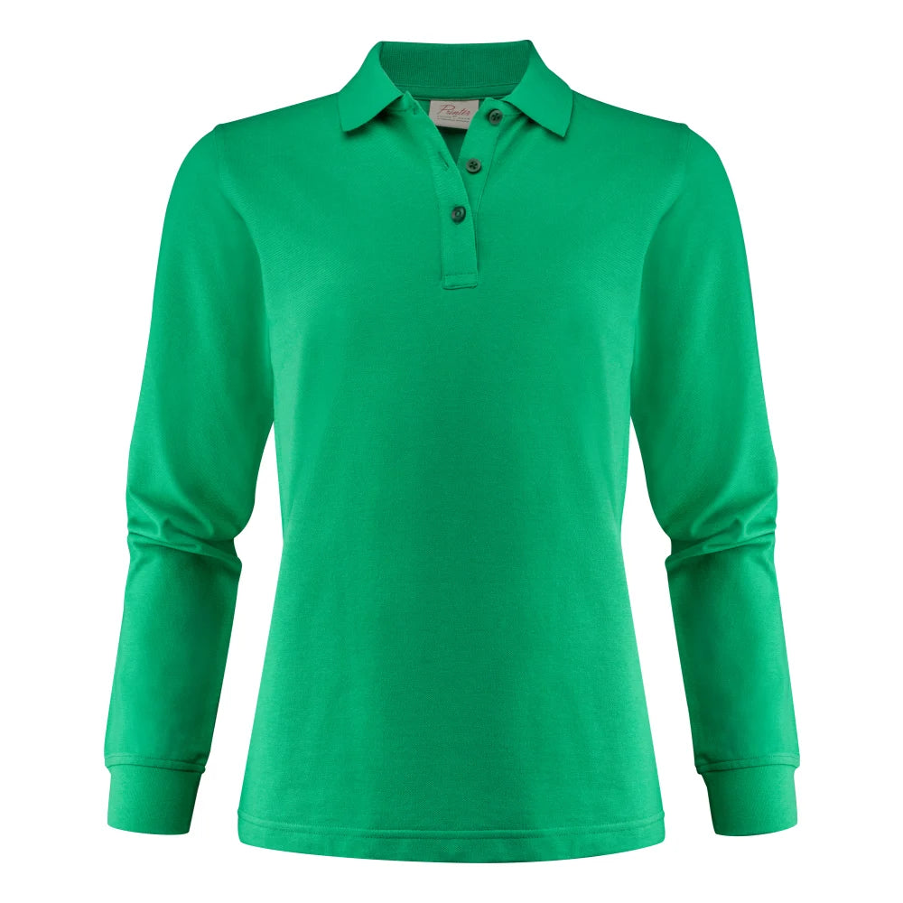 Printer Surf Pro LS Polo Pique Dames Frisgroen