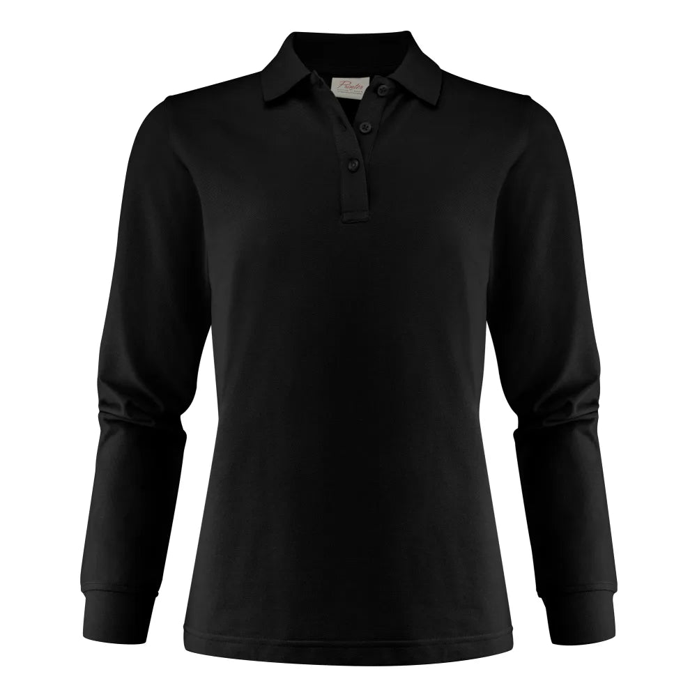 Printer Surf Pro LS Polo Pique Dames Zwart
