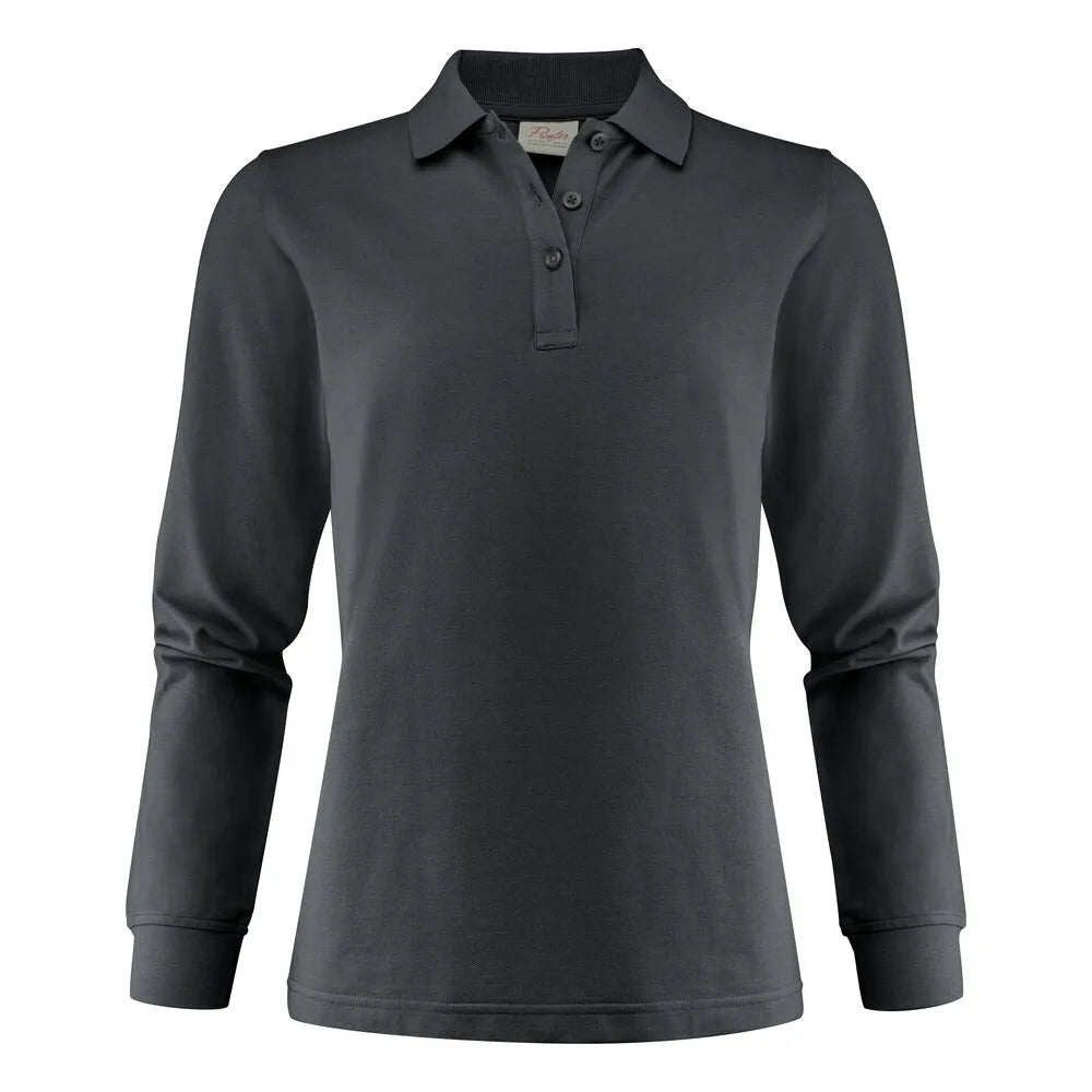 Printer Surf Pro LS Polo Pique Dames Staalgrijs