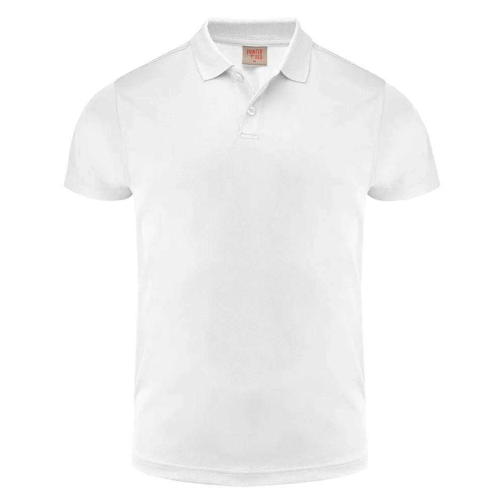 Printer Smash Polo Heren Wit