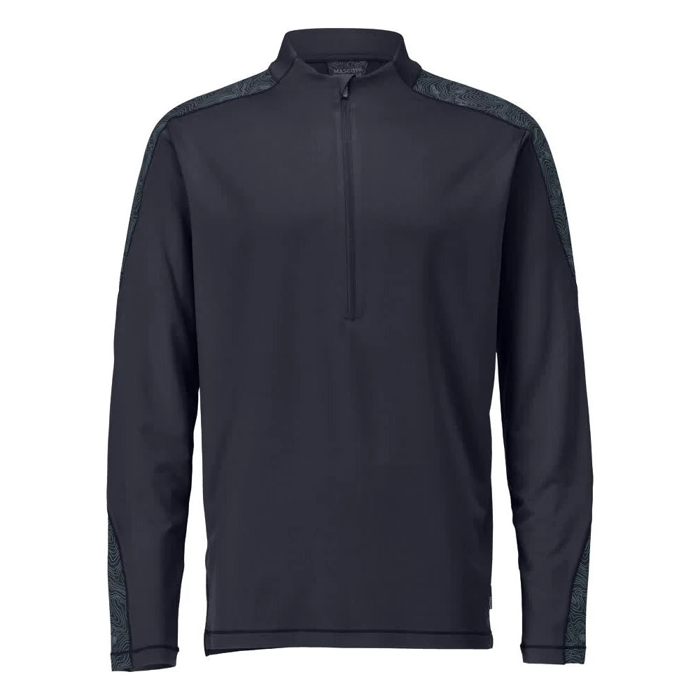 Mascot 22681-618 T-Shirt Lange Mouwen Met Korte Rits Donkermarine
