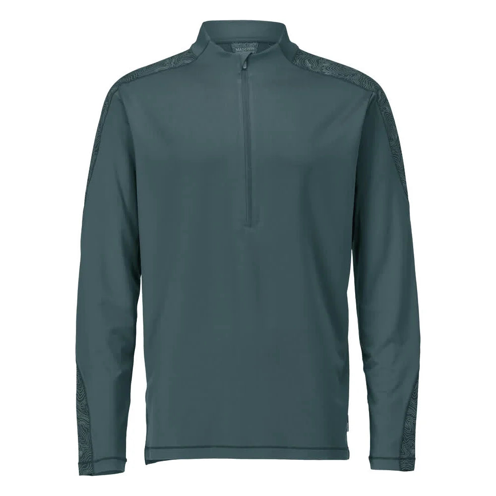 Mascot 22681-618 T-Shirt Lange Mouwen Met Korte Rits Bosgroen