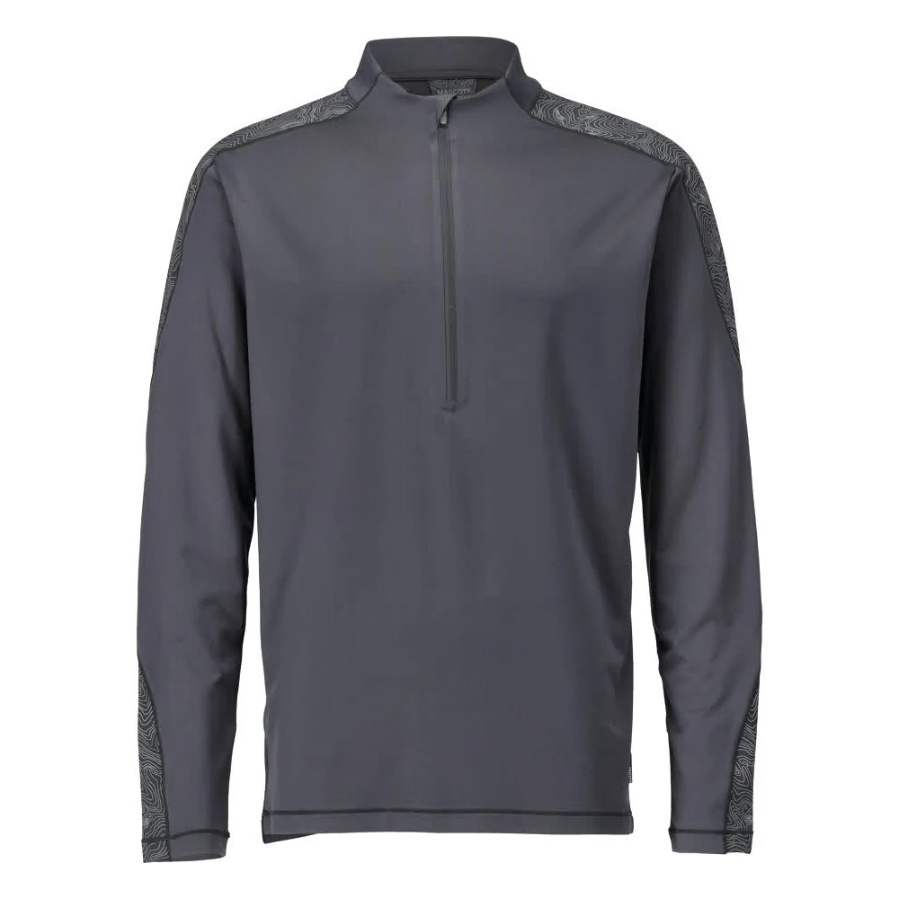 Mascot 22681-618 T-Shirt Lange Mouwen Met Korte Rits Steengrijs