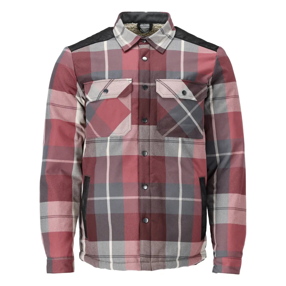Mascot 23104-446 Overhemd Met Teddy Voering Bordeaux Geruit