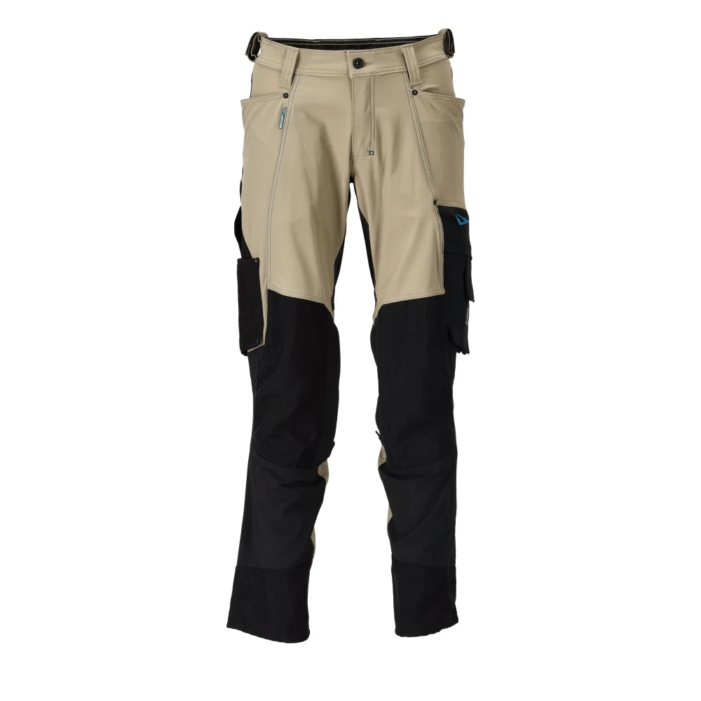 Mascot 23179-311 Broek Met Kniezakken Lichtkhaki Zwart