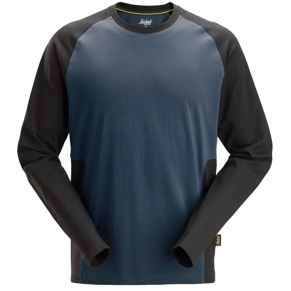 Snickers 2450 Tweekleurig T-Shirt Met Lange Mouwen 9504 Navy Black