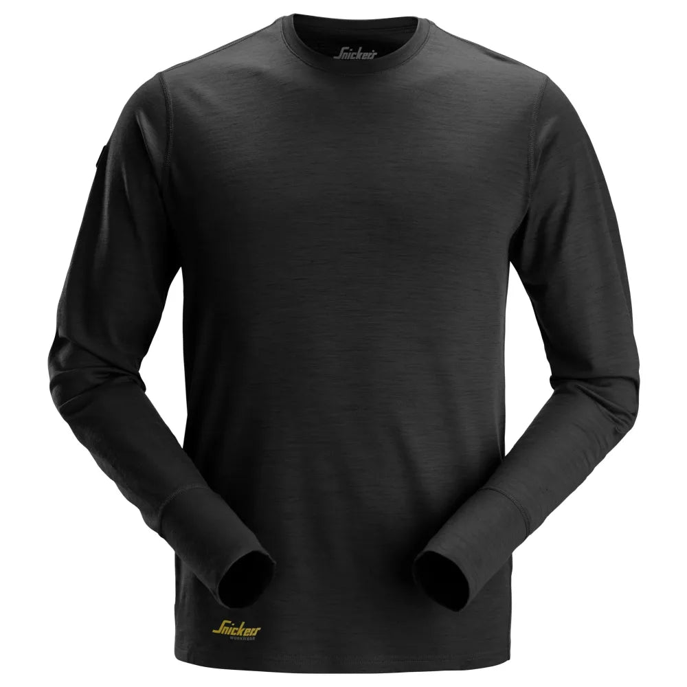 Snickers 2451 Wollen T-Shirt Met Lange Mouwen 0400 Black
