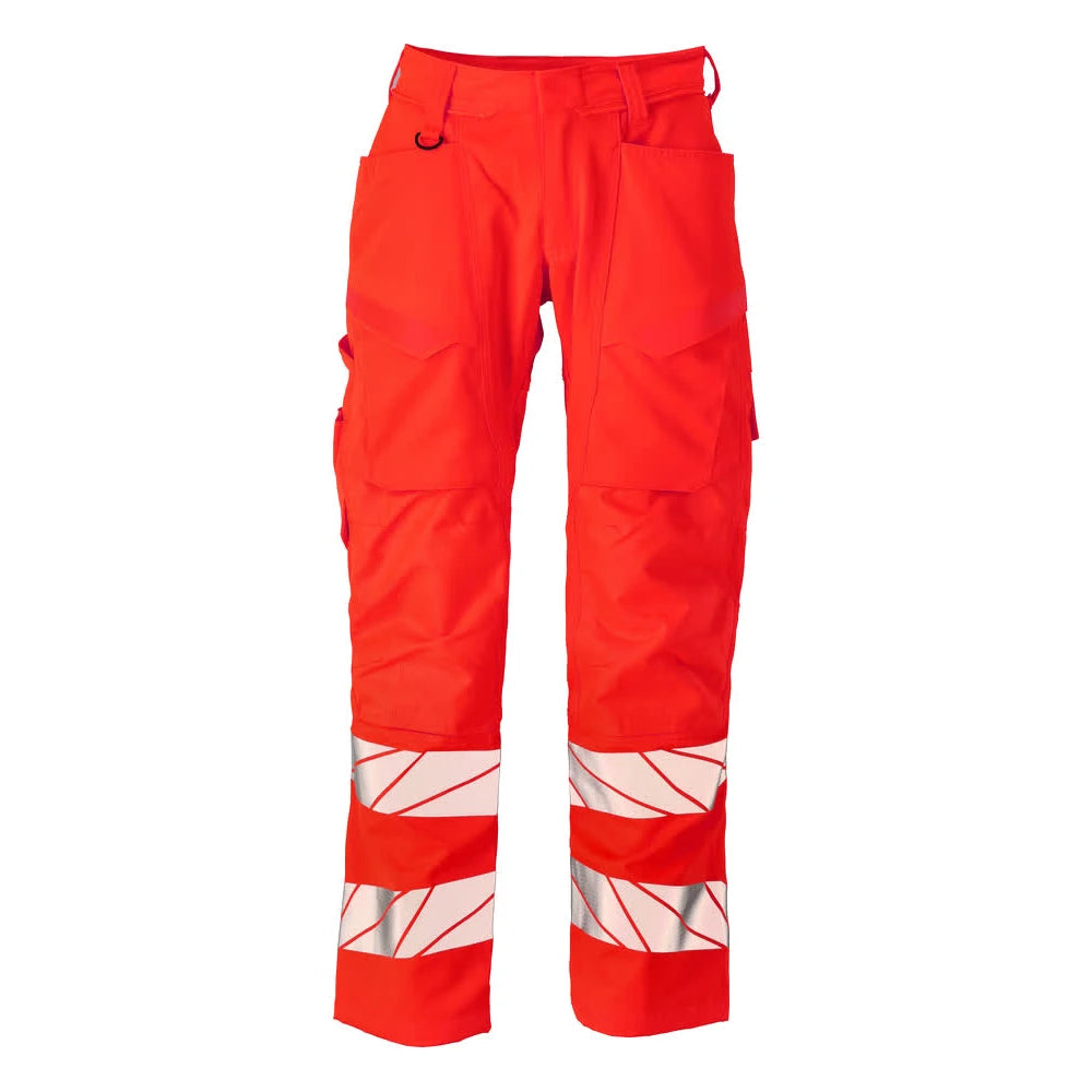 Mascot 24579-236 Broek Met Kniezakken High Vis Rood