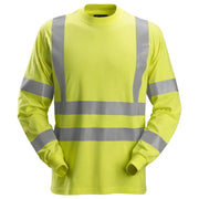Snickers 2461 Protecwork High-Vis Klasse 3 T-Shirt Met Lange Mouwen 6600 High Visibility Yellow
