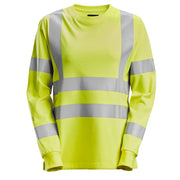 Snickers 2476 Protecwork Dames T-Shirt Met Lange Mouwen High-Vis Klasse 3/2 6600 High Visibility Yellow