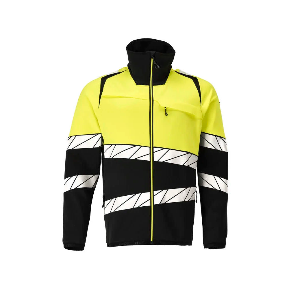 Mascot 25003-315 Fleecetrui Met Rits Zwart High Vis Geel