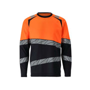 Mascot 25081-771 T-Shirt Met Lange Mouwen Donkermarine High Vis Oranje