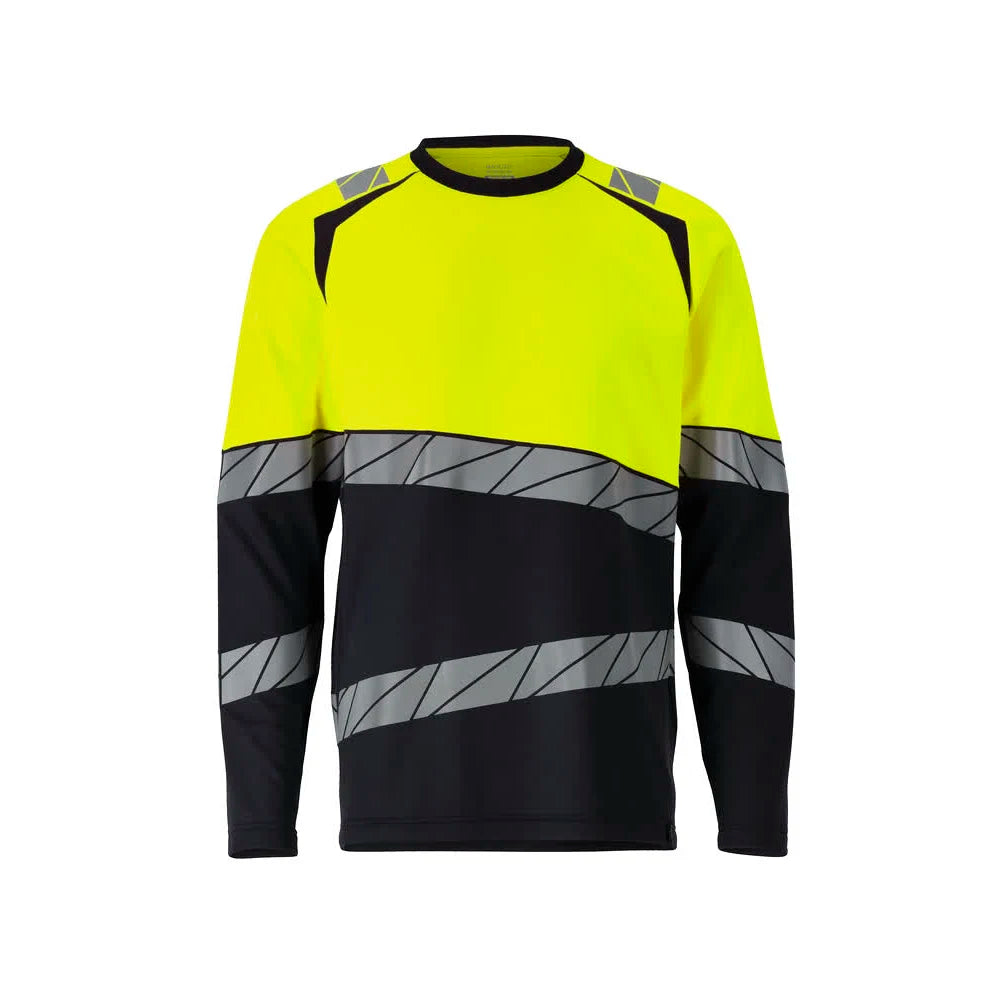 Mascot 25081-771 T-Shirt Met Lange Mouwen Zwart High Vis Geel
