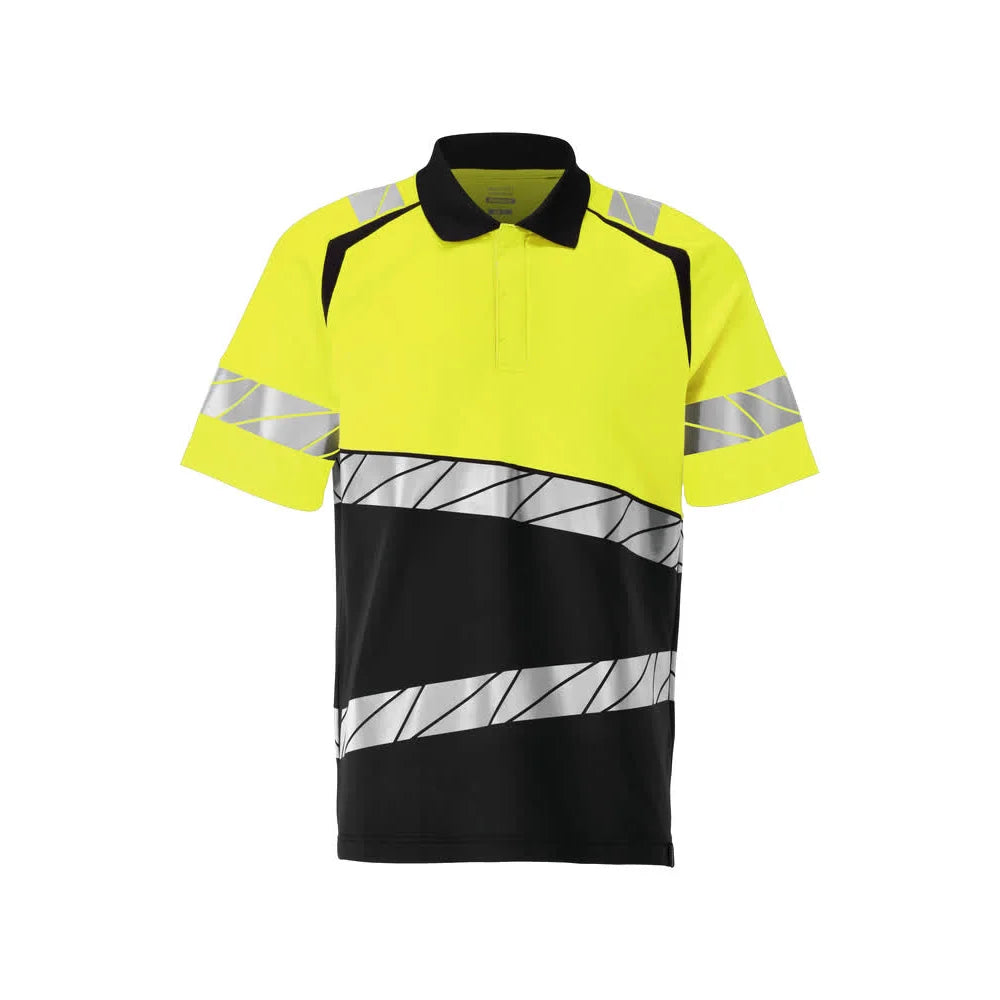 Mascot 25083-771 Poloshirt Zwart High Vis Geel