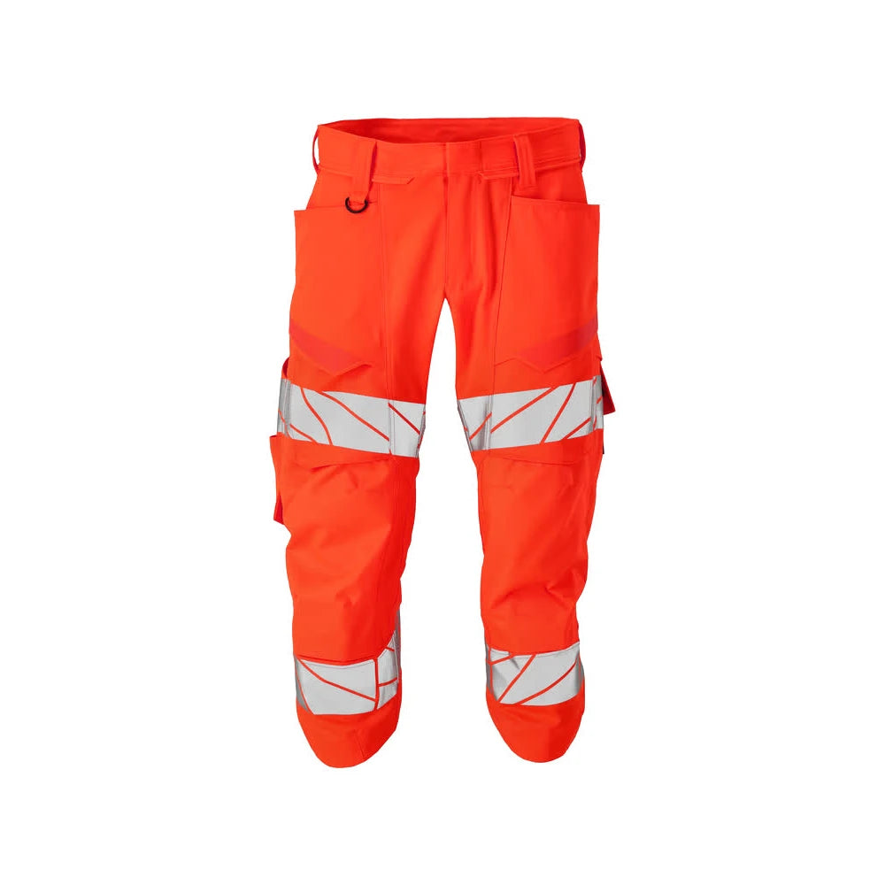 Mascot 25249-236 Driekwart Broek Met Kniezakken High Vis Rood