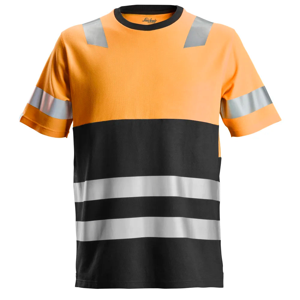 Snickers 2534 High-Vis T-Shirt Klasse 1 5504 High Visibility Orange Black