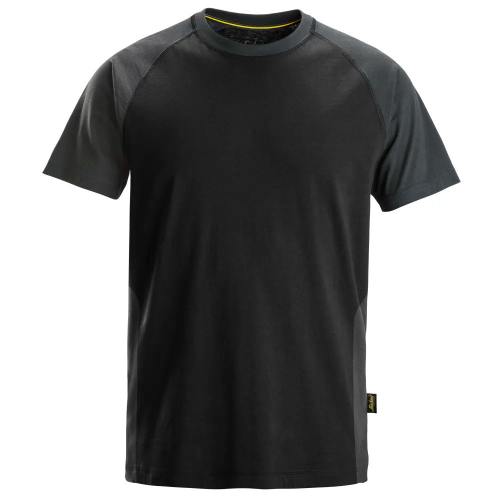 Snickers 2550 Tweekleurig T-Shirt 0458 Black Steel Grey