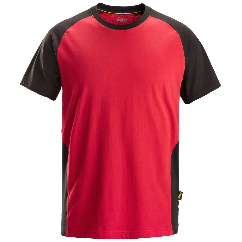 Snickers 2550 Tweekleurig T-Shirt 1604 Chili Red Black
