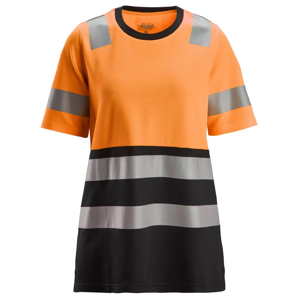 Snickers 2573 High-Vis Klasse 1 Dames T-Shirt 5504 High Visibility Orange Black