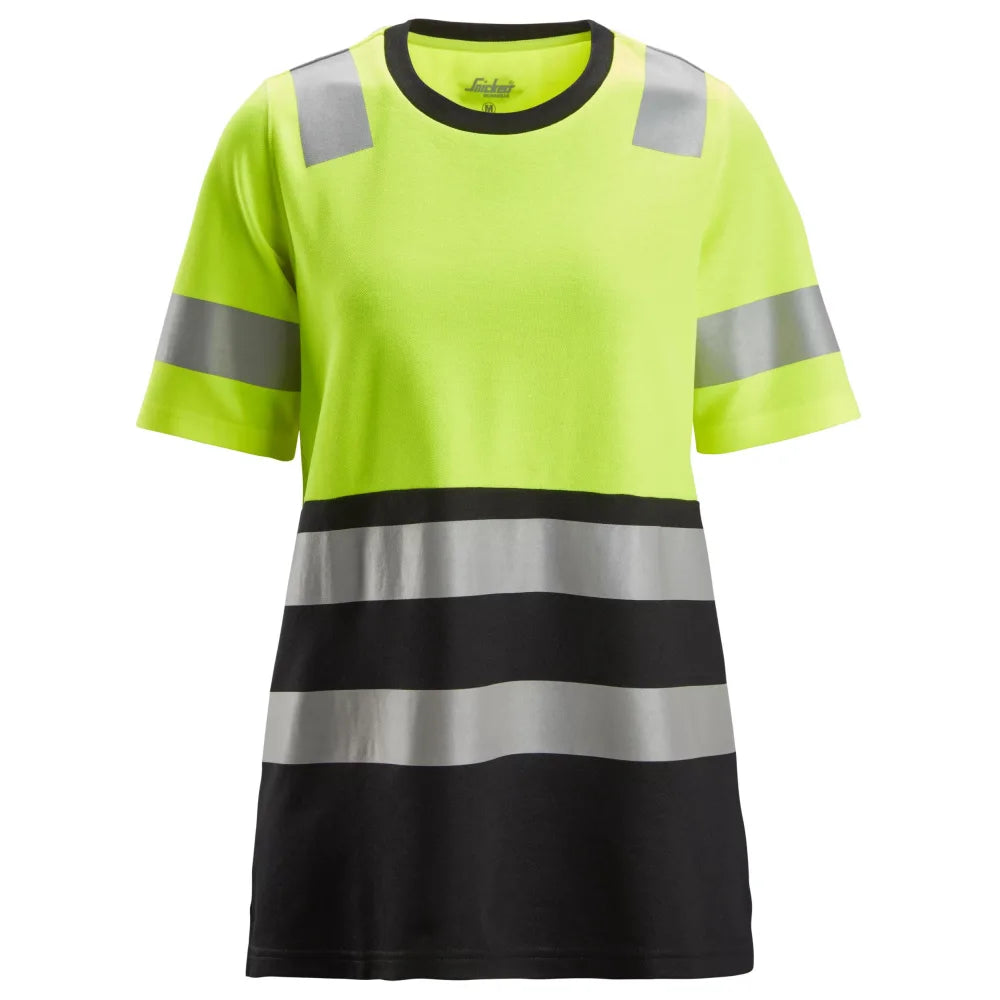 Snickers 2573 High-Vis Klasse 1 Dames T-Shirt 6604 High Visibility Yellow Black
