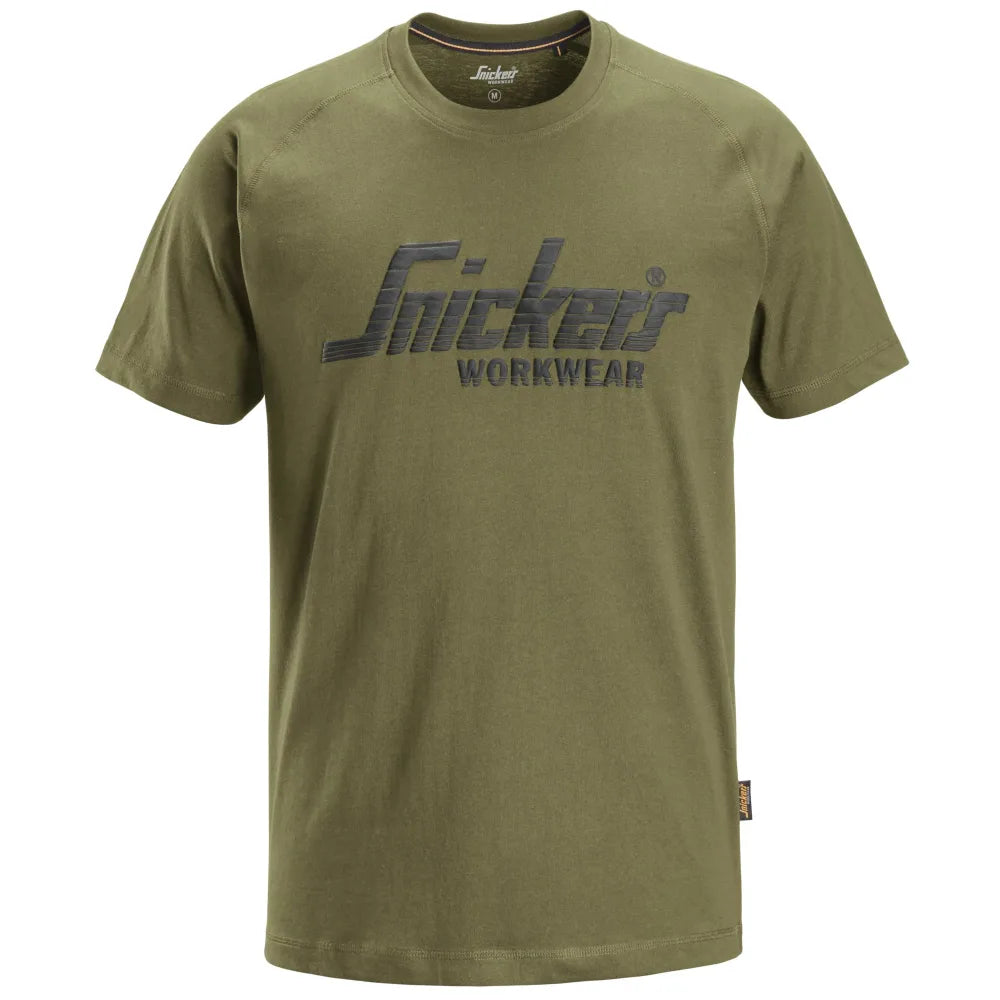 Snickers 2590 Logo T-Shirt 3100 Khaki Green