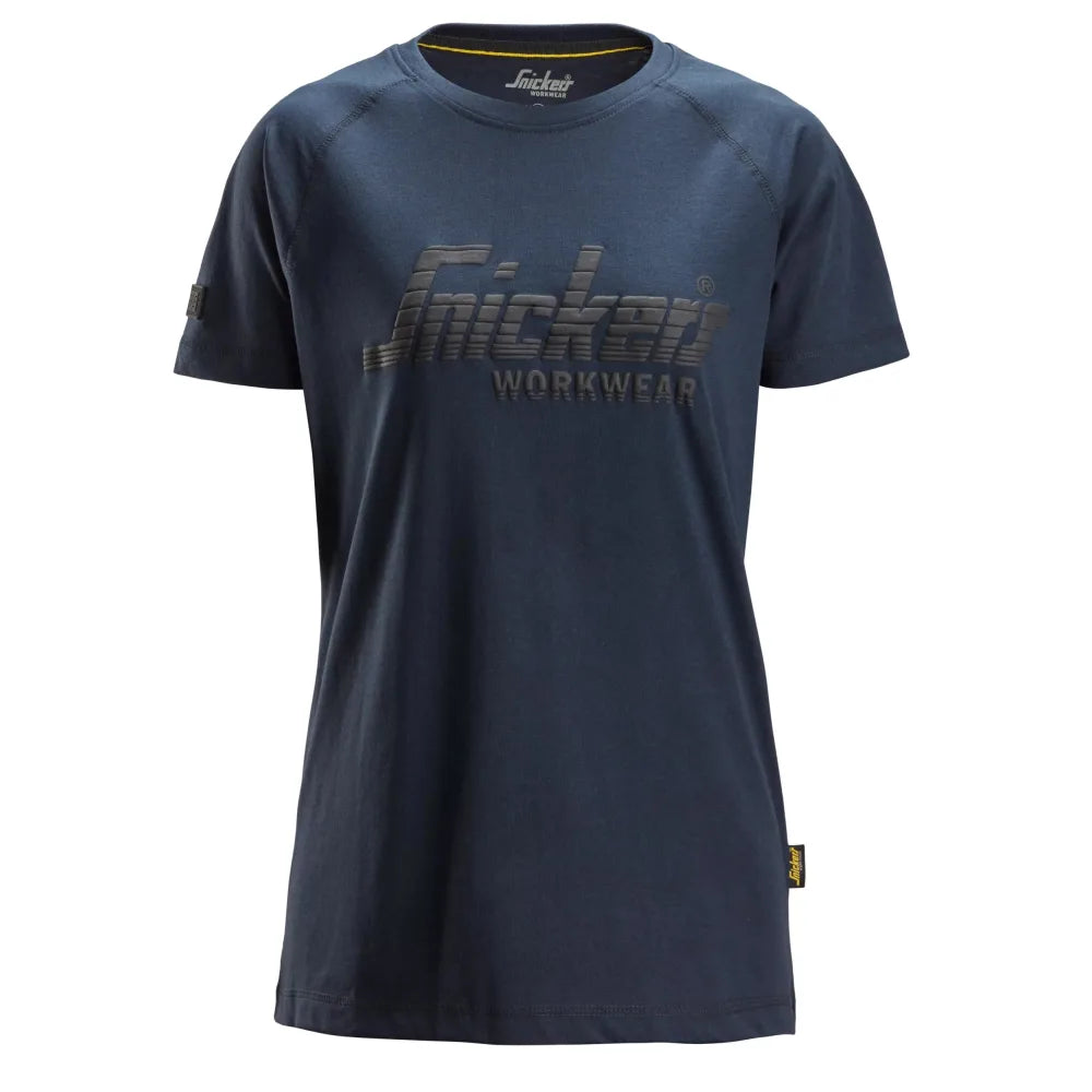 Snickers 2597 Dames Logo T-Shirt 4500 Dark Navy Melange