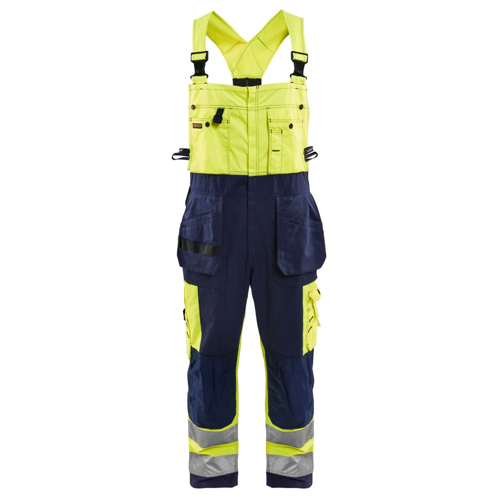Blaklader 2603 1860 High Vis Bretelbroek High Vis Geel Marineblauw