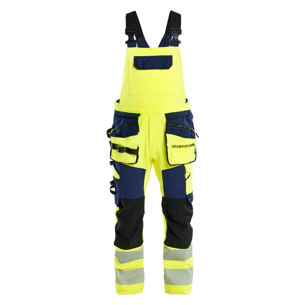 Blaklader 2626 1648 High Vis Bretelbroek 4-Weg Stretch High Vis Geel Marineblauw