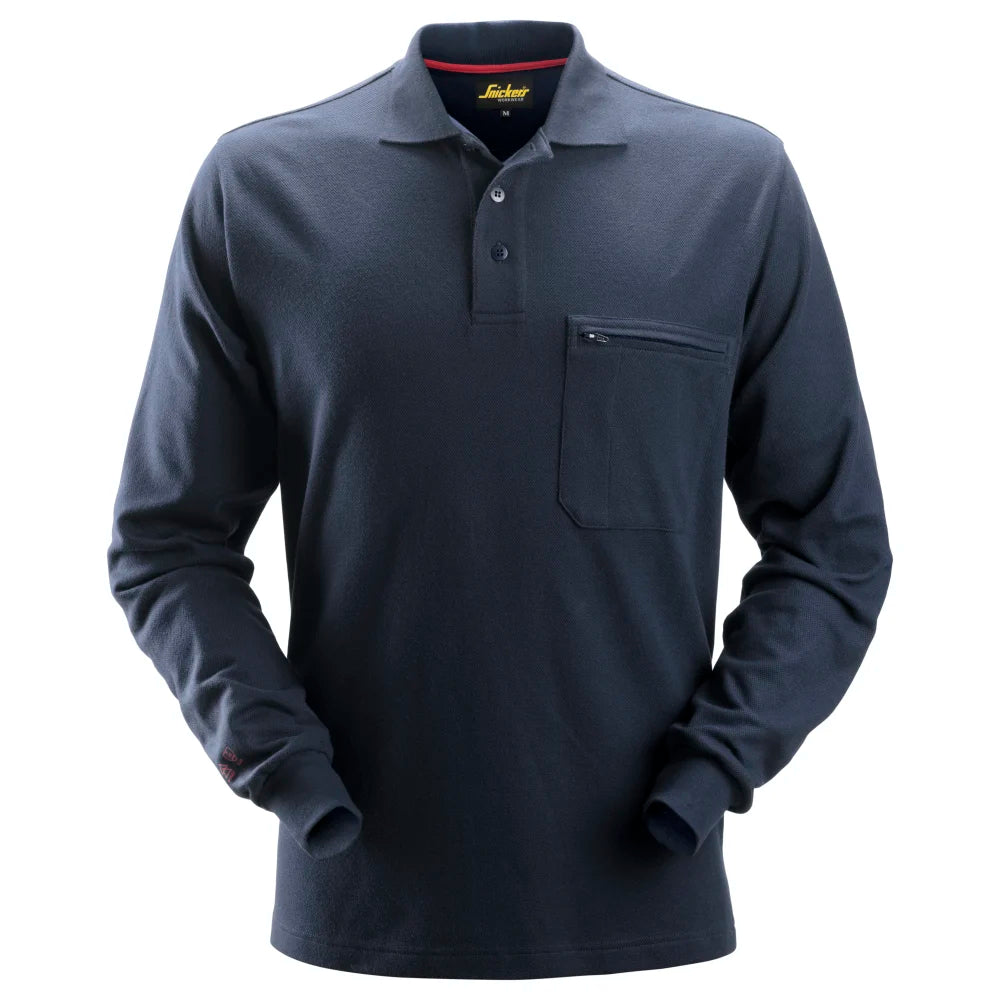 Snickers 2660 Protecwork Poloshirt Met Lange Mouwen 9500 Navy