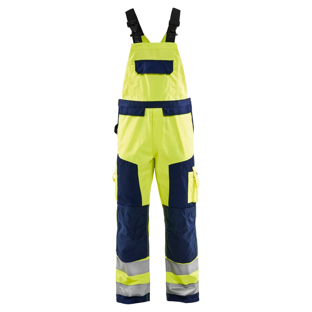 Blaklader 2660 1811 High Vis Bretelbroek High Vis Geel Marineblauw