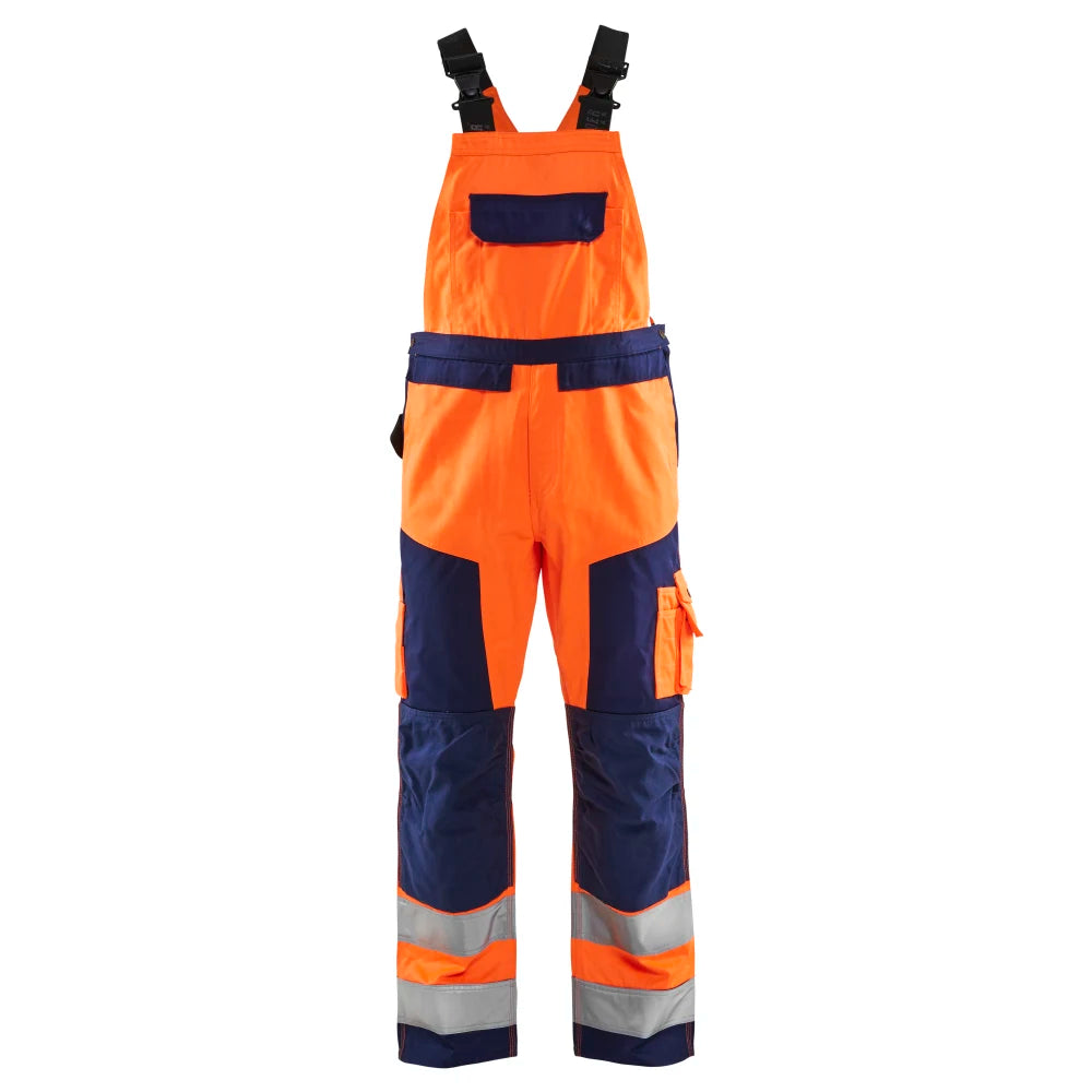 Blaklader 2660 1811 High Vis Bretelbroek High Vis Oranje Marineblauw