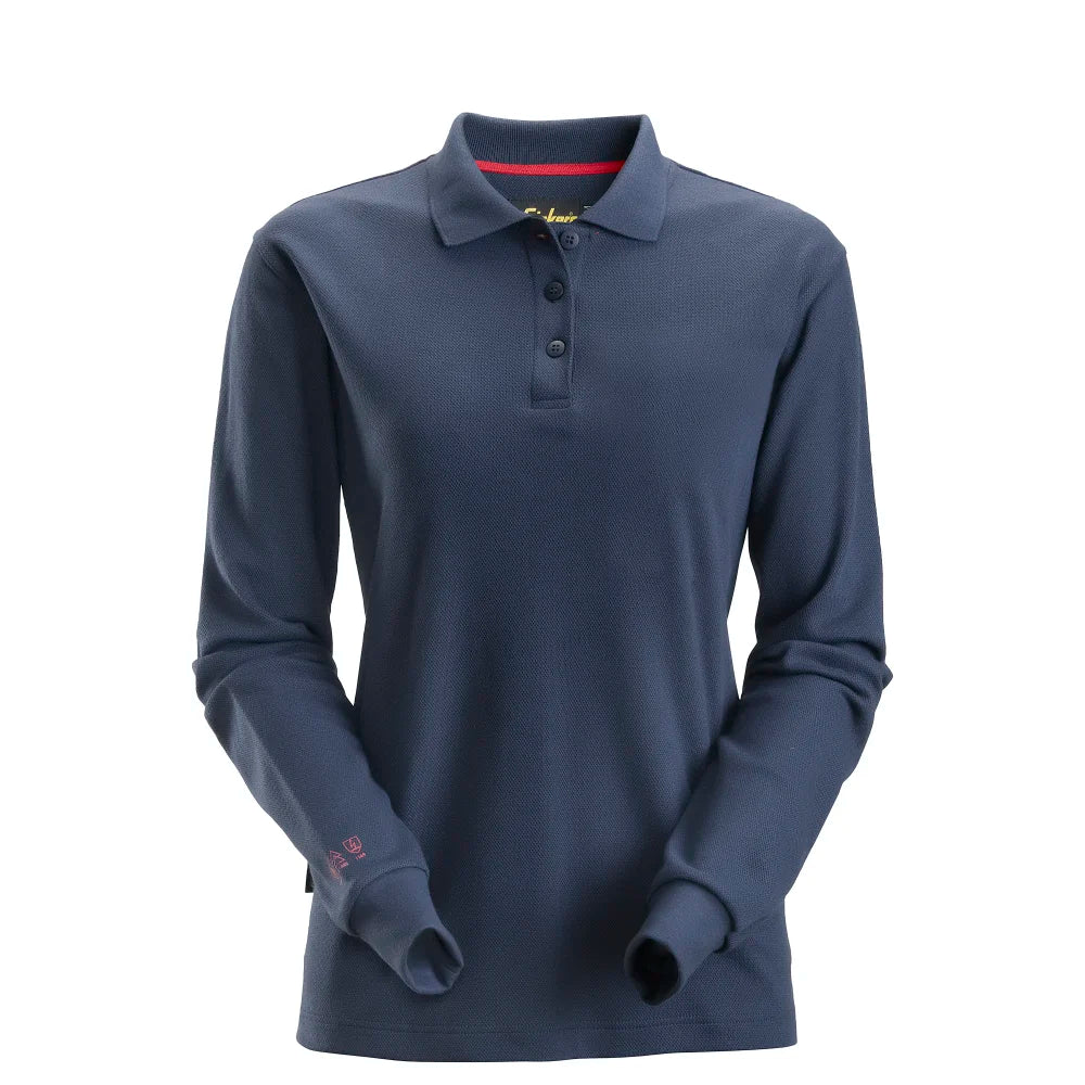 Snickers 2667 Protecwork Dames Poloshirt Met Lange Mouwen 9500 Navy