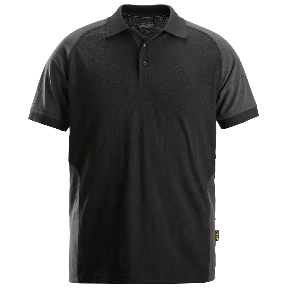 Snickers 2750 Tweekleurig Polo Shirt 0458 Black Steel Grey