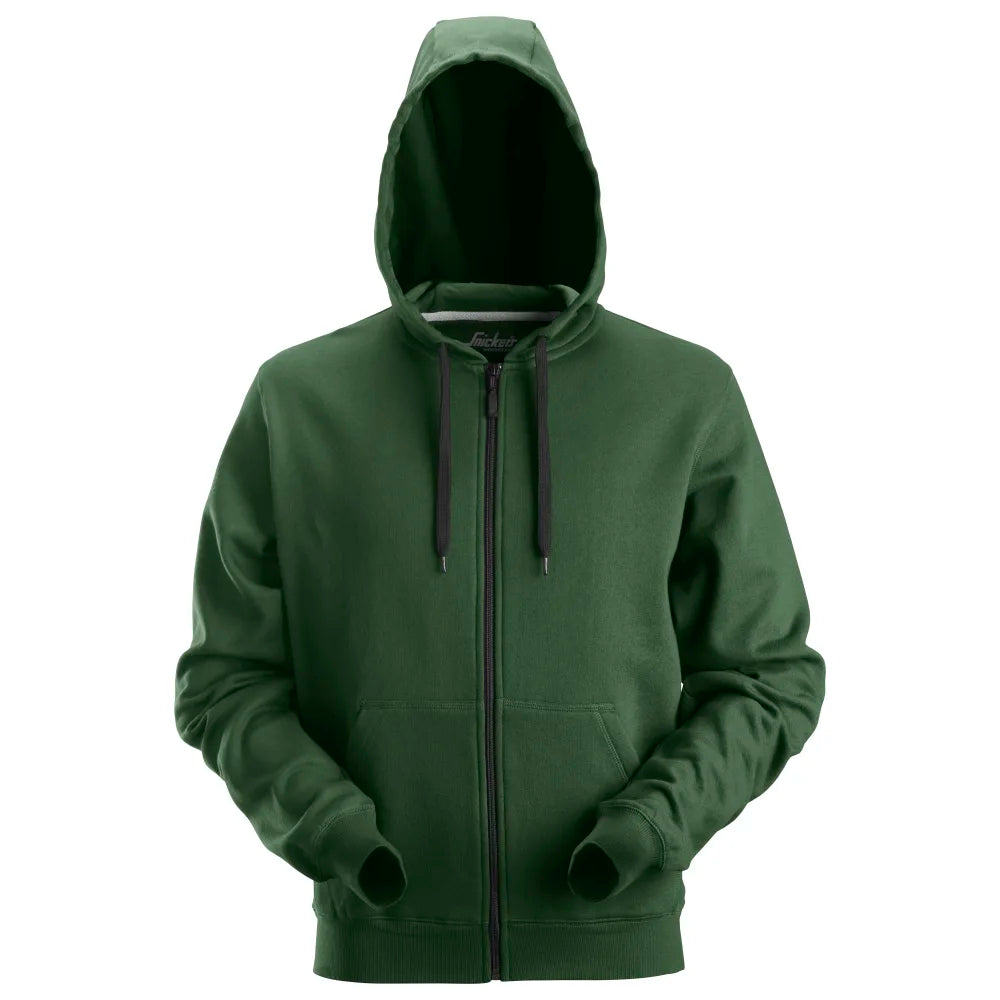 Snickers 2801 Hoodie Met Rits 3900 Forest Green
