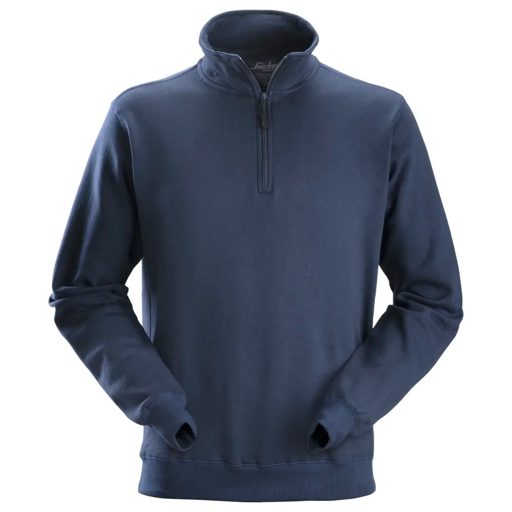 Snickers 2818 Sweatshirt Met Halve Rits 9500 Navy