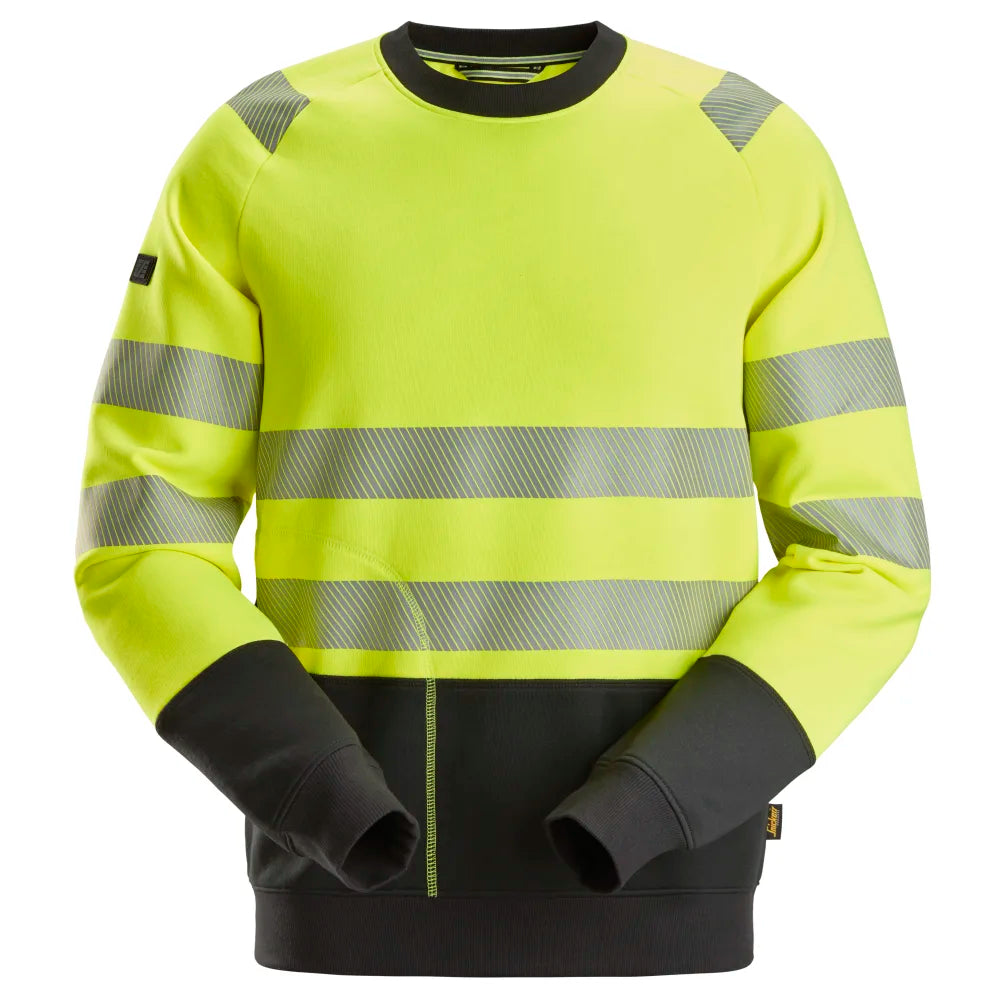 Snickers 2831 High-Vis Klasse 2 Sweatshirt 6604 High Visibility Yellow Black