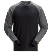 Snickers 2840 Tweekleurig Sweatshirt 0458 Black Steel Grey
