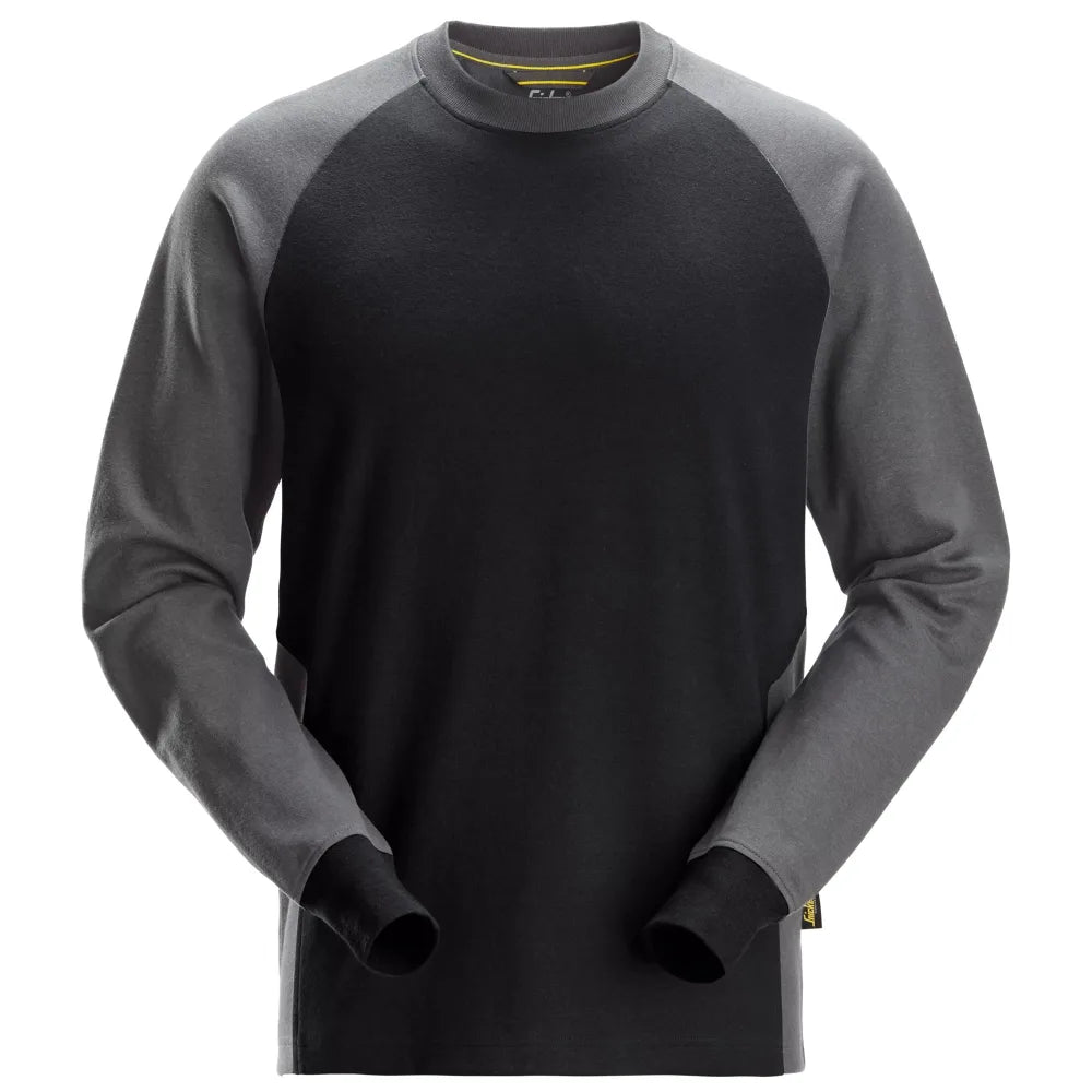 Snickers 2840 Tweekleurig Sweatshirt 0458 Black Steel Grey